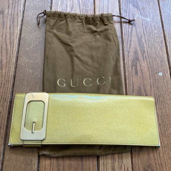 Authentic Metallic Gold Gucci Clutch - Picture 1 of 11